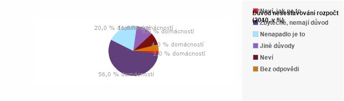 Graf - Důvod nesestavování rozpočtu - 2010
